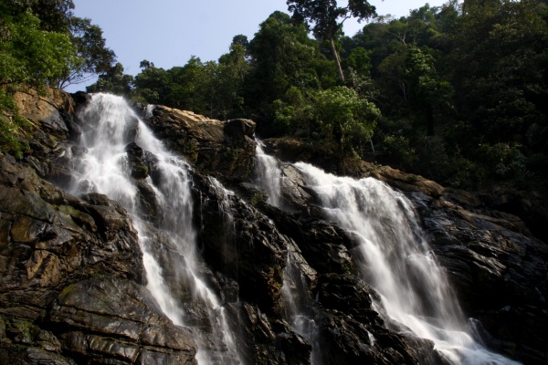Meenmutty Falls in Wayanad, Kerala